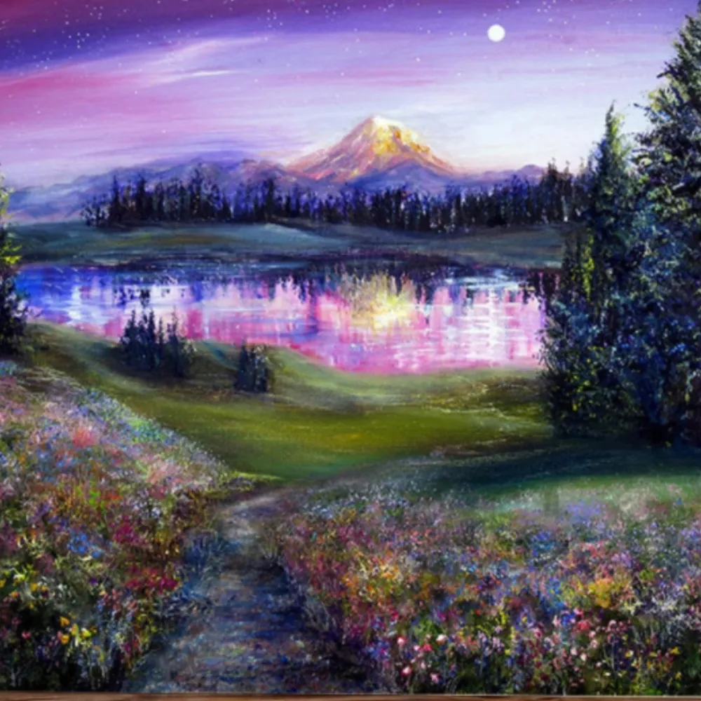 Landscape Night Diamond Painting Snow Kneeling Embroidery Cross Stitch