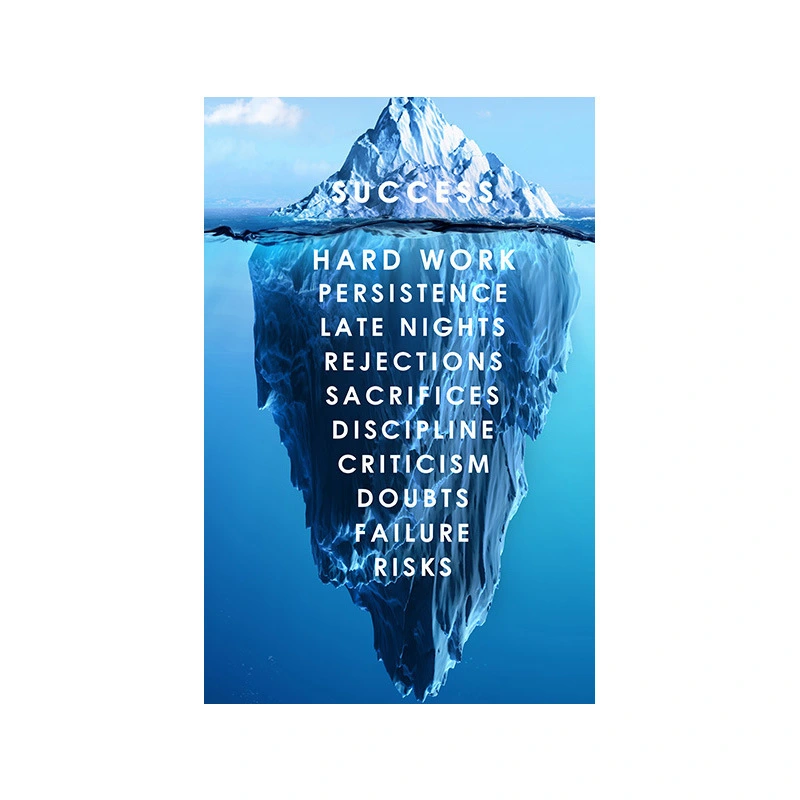 Successful Iceberg English Proverbs Canvas Painting