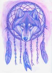 Dreamcatcher Wolf by Kristina Zurlo - Special Offer - Diamond Painting Kit