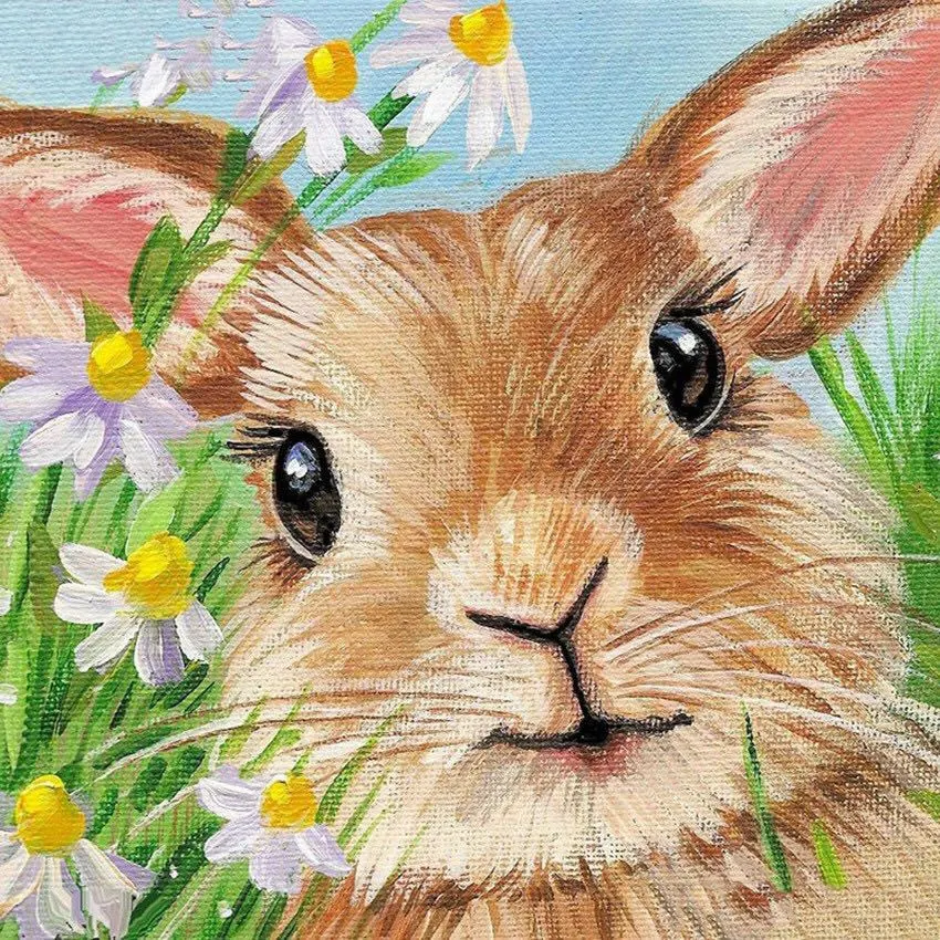 Cute rabbit diamond painting