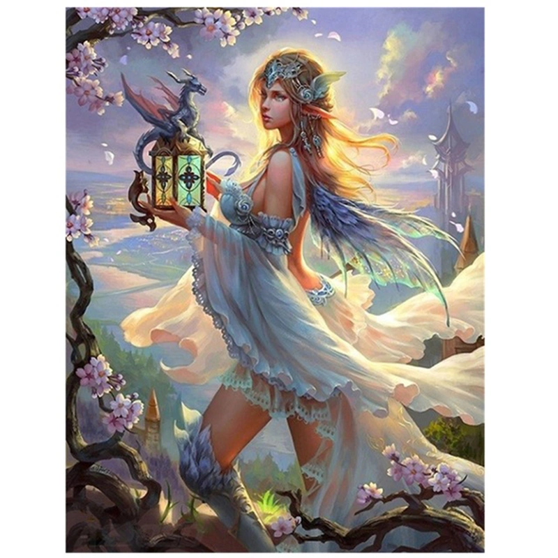 Diamond painting, "Fairies and Beasts" diamond painting,