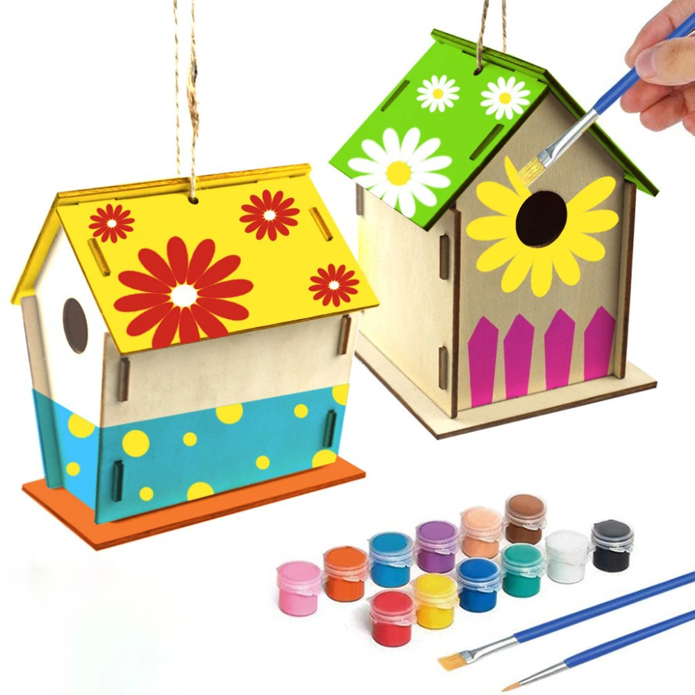 Hand-painted Bird House Outdoor And Indoor Pendant Crafts