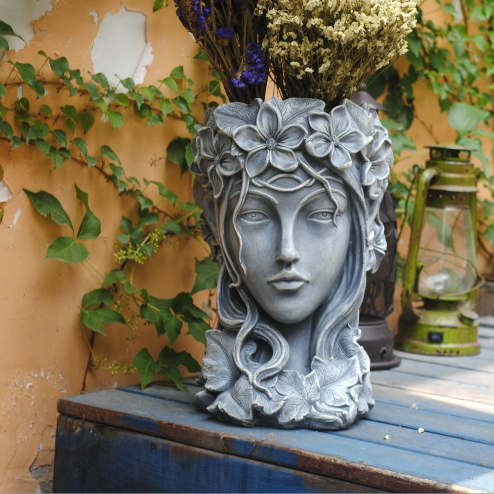 Goddess Head Greek Large Succulents Large Caliber Creative Nordic Venus Statue Balcony Decoration