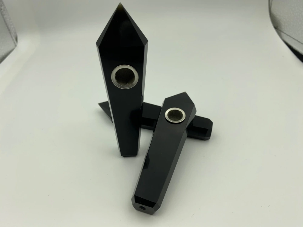 Factory Wholesale Natural Rough Polished Obsidian Cigarette Holder