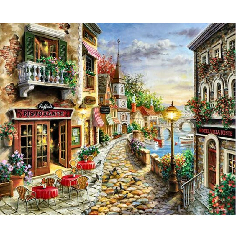 Digital Oil Painting Landscape Painting Wholesale Flowers Shopify AliExpress EBY Zinc WISH