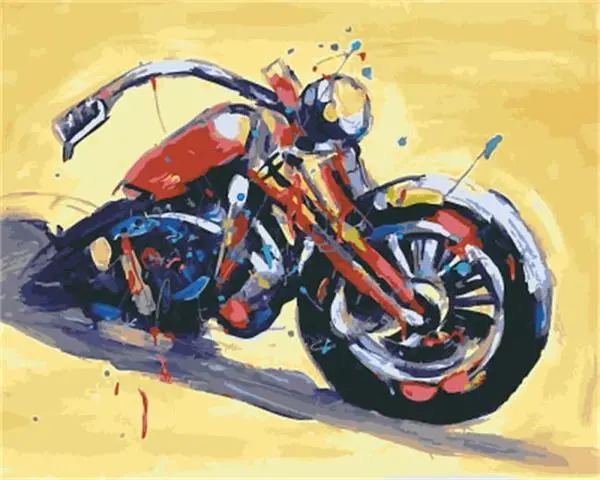 Retro Cool Motorcycle Still Life Canvas Wedding Art Deco Picture Gift