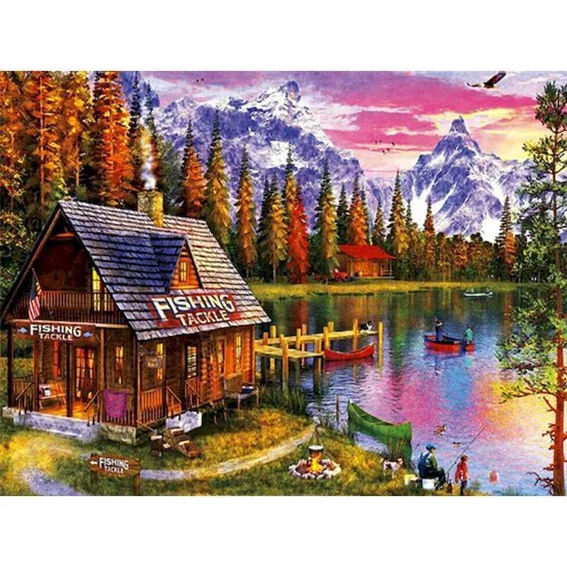 Digital Oil Painting Custom Diy Frameless Oil Painting Flower Landscape