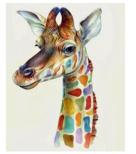 Colorful Giraffe - DIY Painting By Numbers Kit