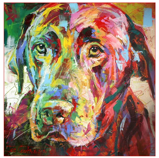 Colorful Cutie Dog - DIY Painting By Numbers Kit