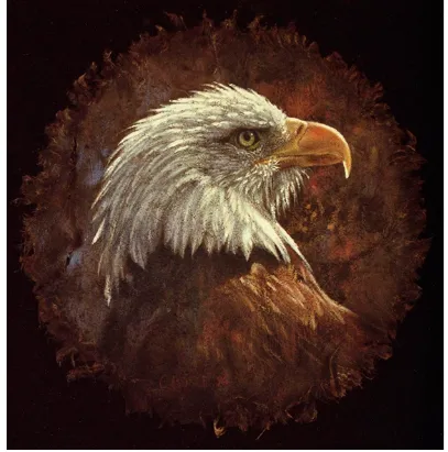 Eagle On Bark - DIY Painting By Numbers Kit