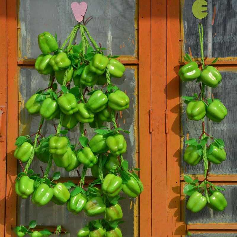 Fake Corn Pepper Garlic String Decorations Simulation Vegetable And Fruit String Crops Farmhouse Hotel Kindergarten