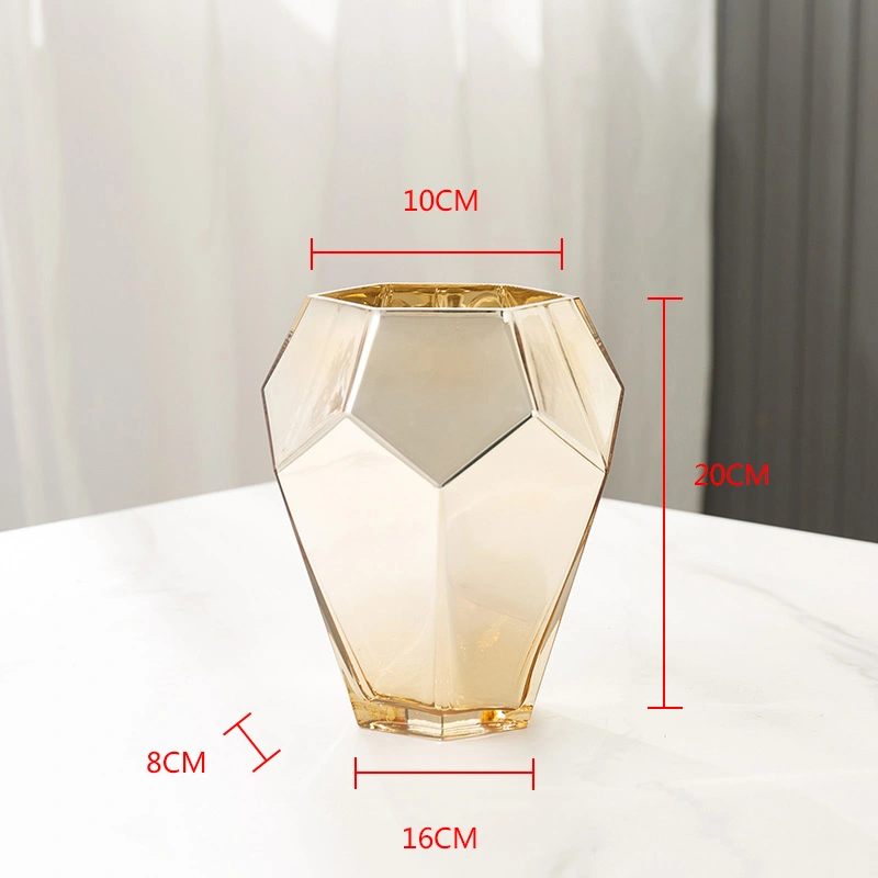 Simple Modern Restaurant Dried Flower Simulation Glass Vase