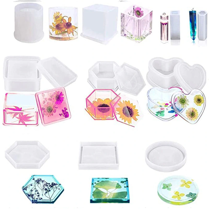 Epoxy Resin Mold Pendant Cube Measuring Cup Stirring Wooden Stick Measuring Cup Ball Silicone