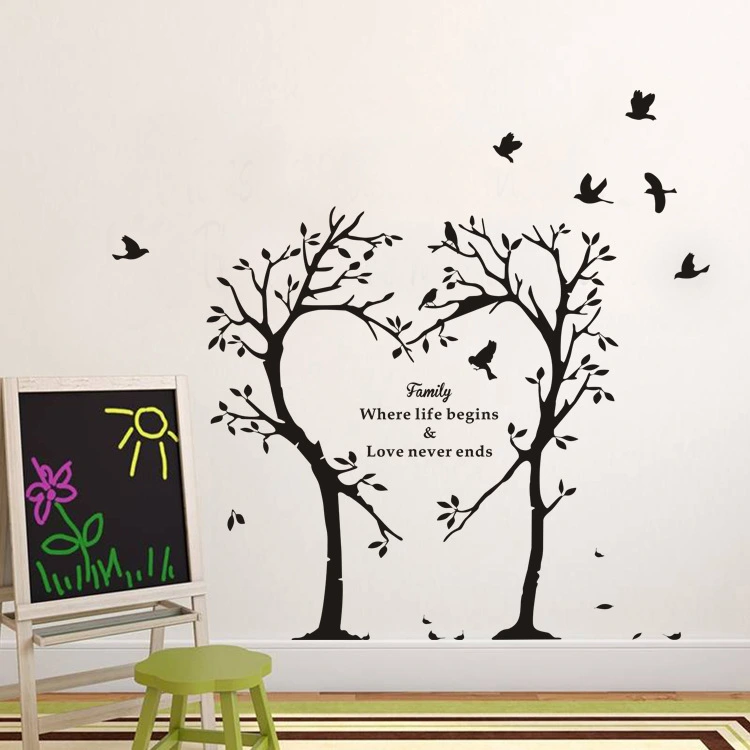 Wall Stickers Creative English Letters Family Love Tree Generation Carved Stickers