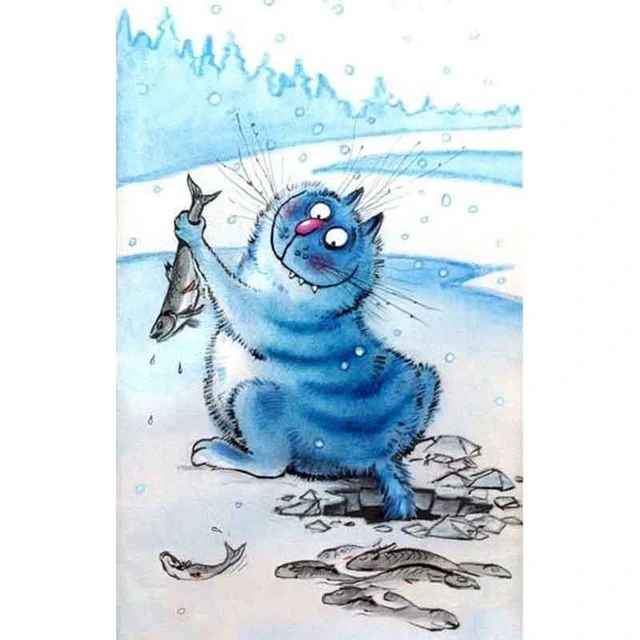 Paddestoel Schattige Kat Olieverfschilderij Handgeschilderde Woondecoratie