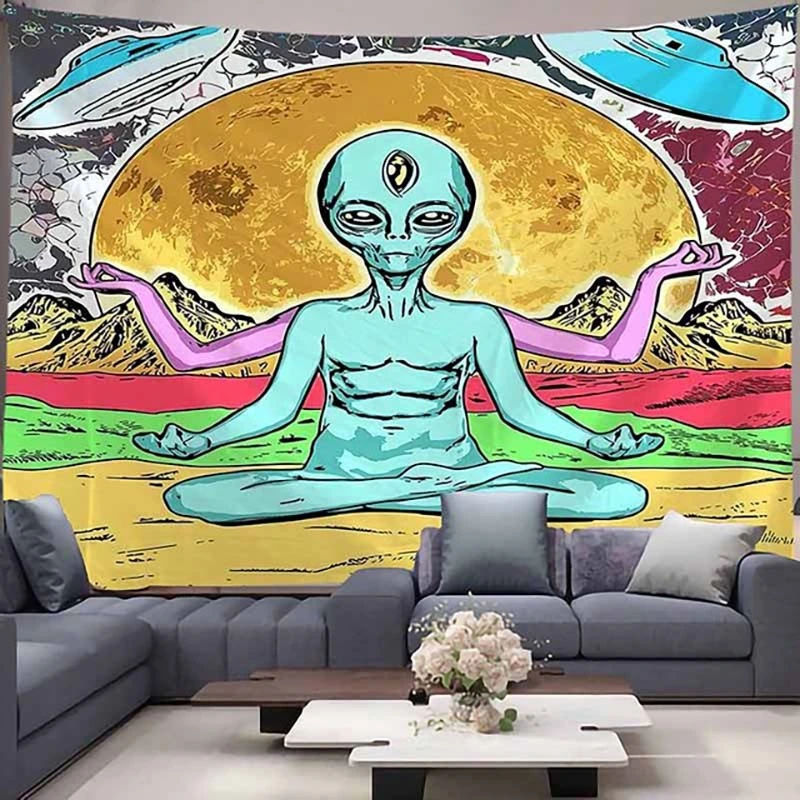 Alien Digital Printing Decorative Tapestry Background Cloth Hanging