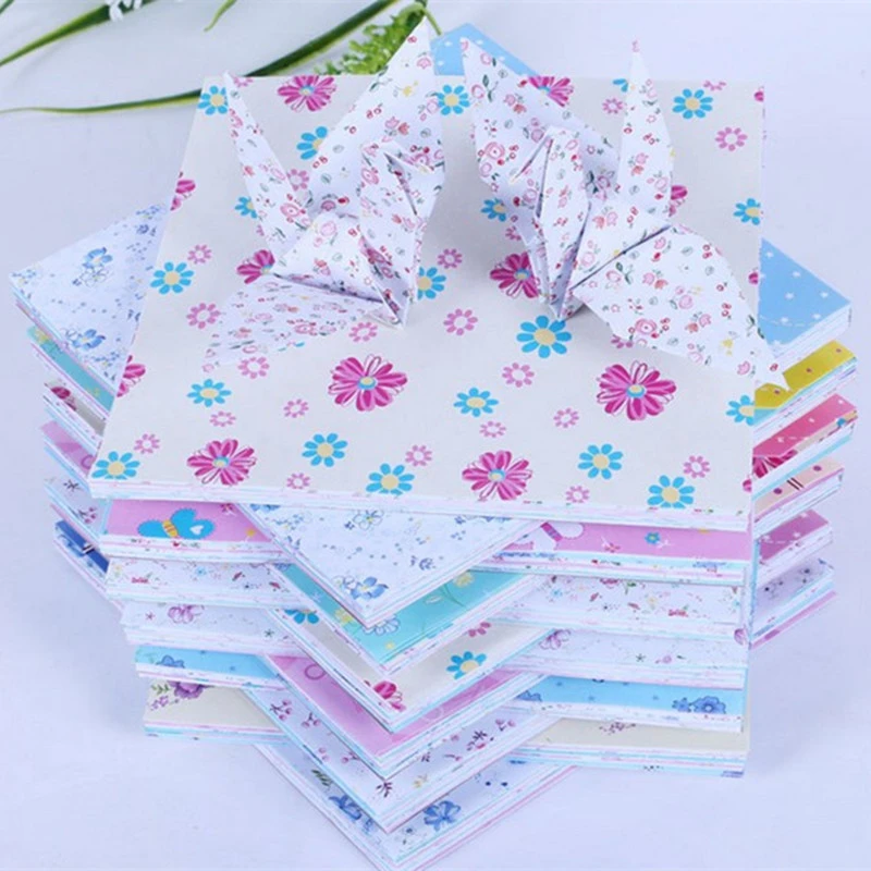 Handmade Origami Fashion Personality Floral Floral Origami Square Rose Rubbed Paper