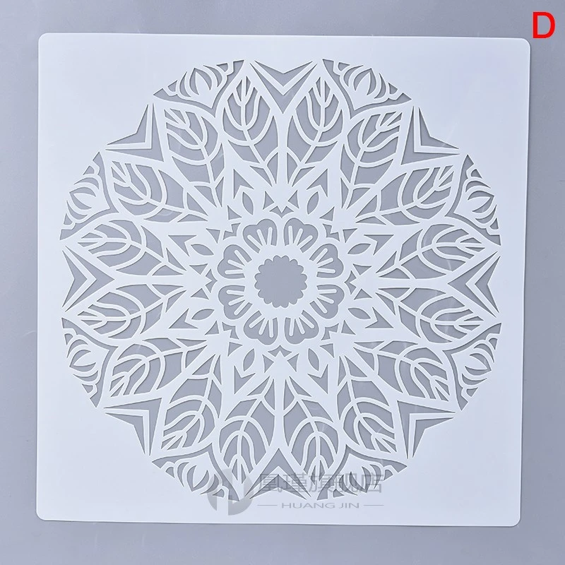 Mandala Lotus Template Painting Geometric Floor Wall