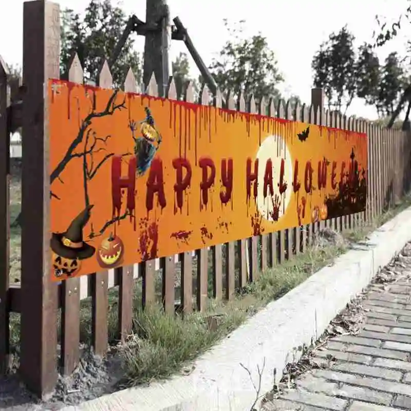 Halloween Product Party Banner Pull Flag Horror Decoration Banner Background