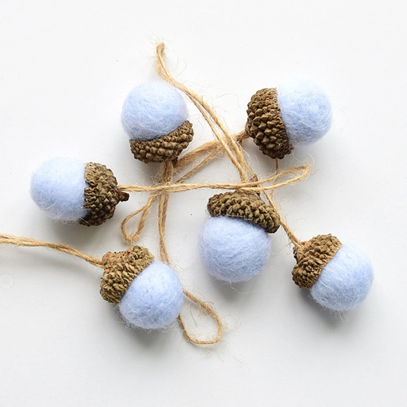 Wool Felt Acorn Ball Christmas Ornament