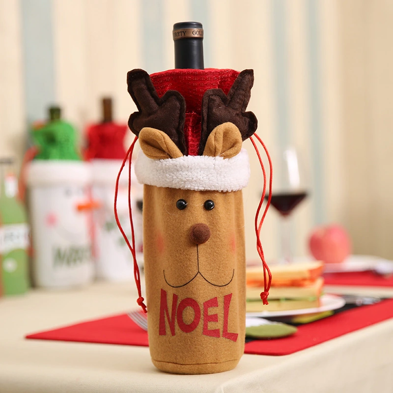 Christmas Wine Bottle Dust Cover Bag Table Decoration Home Decoration