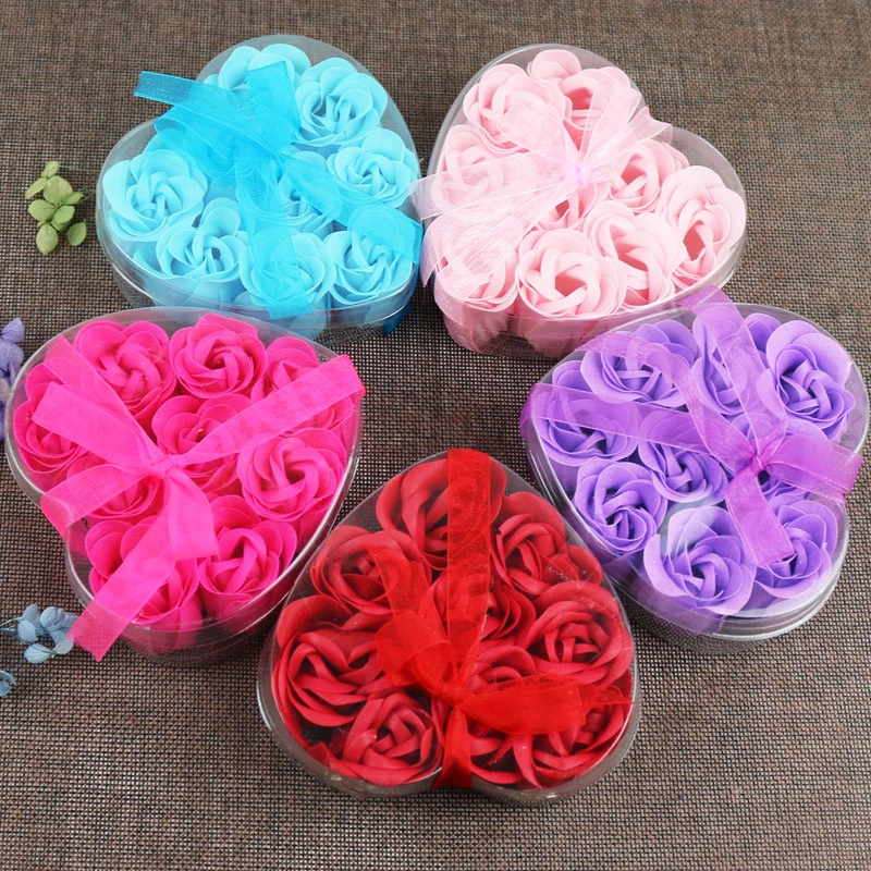 9 roses soap flower