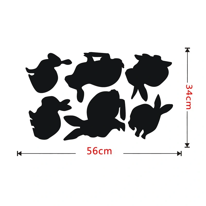 Wall Sticker Black Cat Rabbit Wall Sticker Decorative Pattern