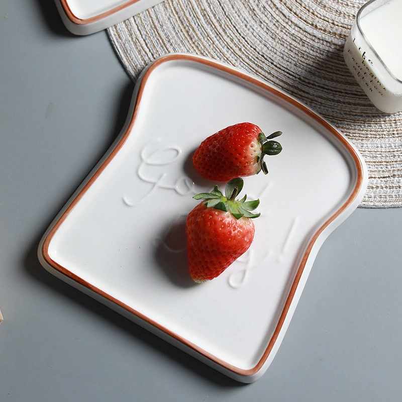 European Style Simple And Creative Cream Bread Tray