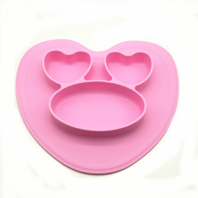 Toddler Silicone Dinner Plate Baby Suction Cup Tableware