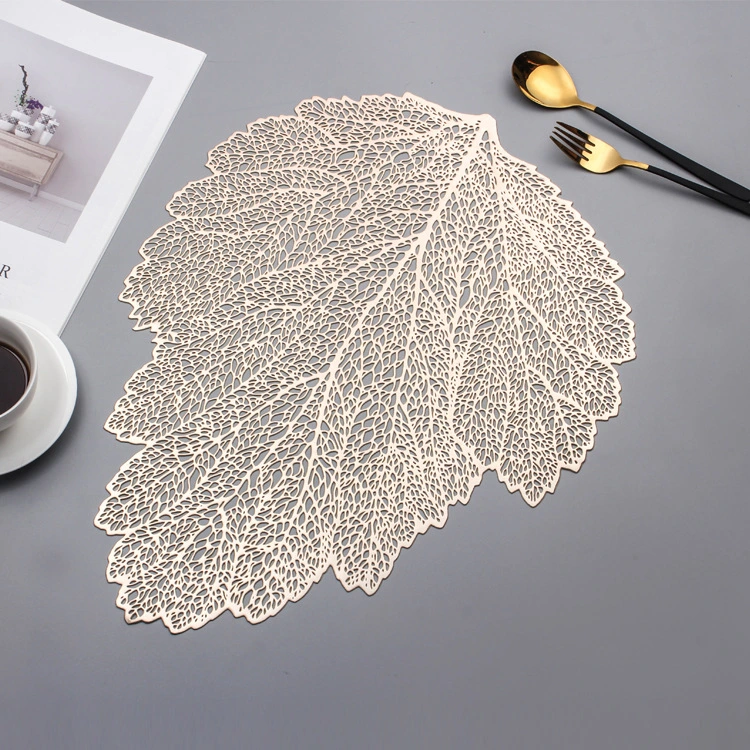 European And American Placemats With Hollow Leaves, Insulation And Non-slip PVC