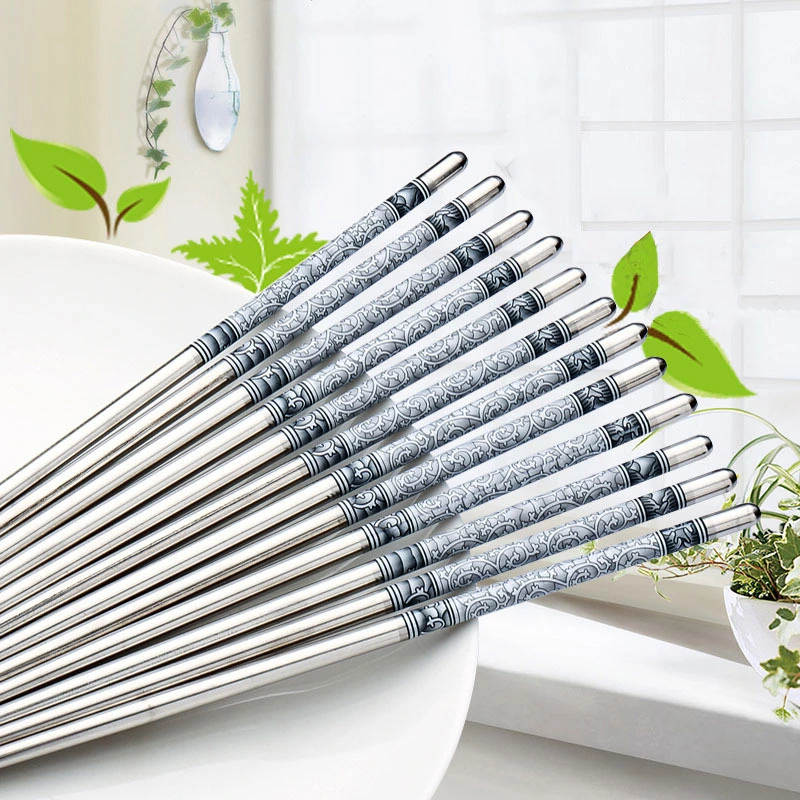 Blue And White Porcelain Stainless Steel Chopsticks