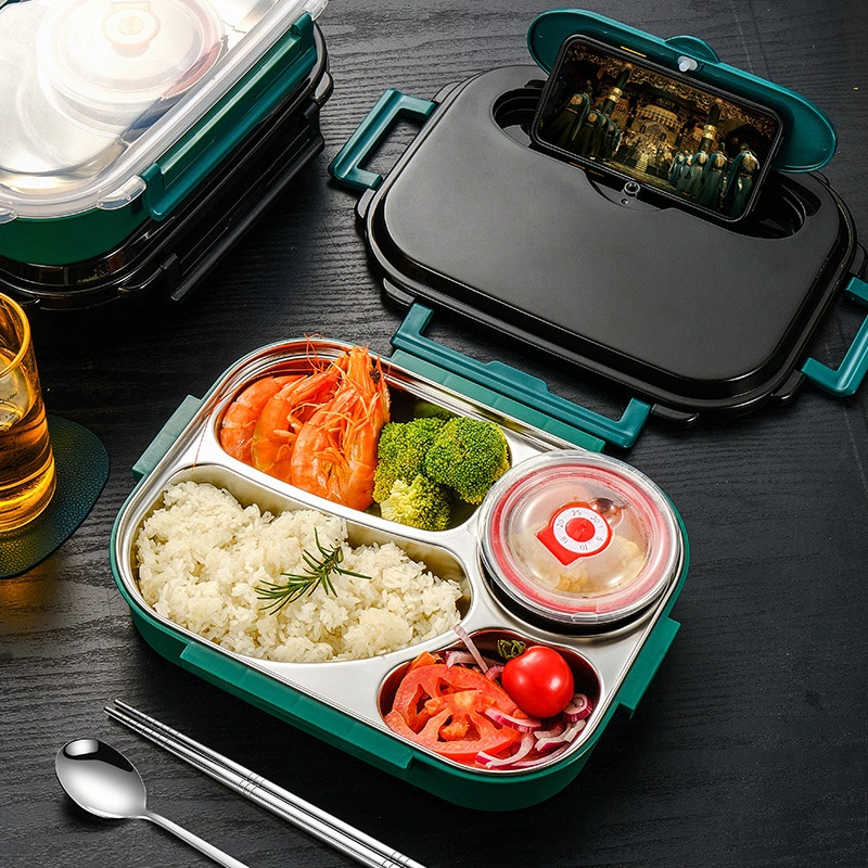 Stainless Steel Lunch Box Portable For Students