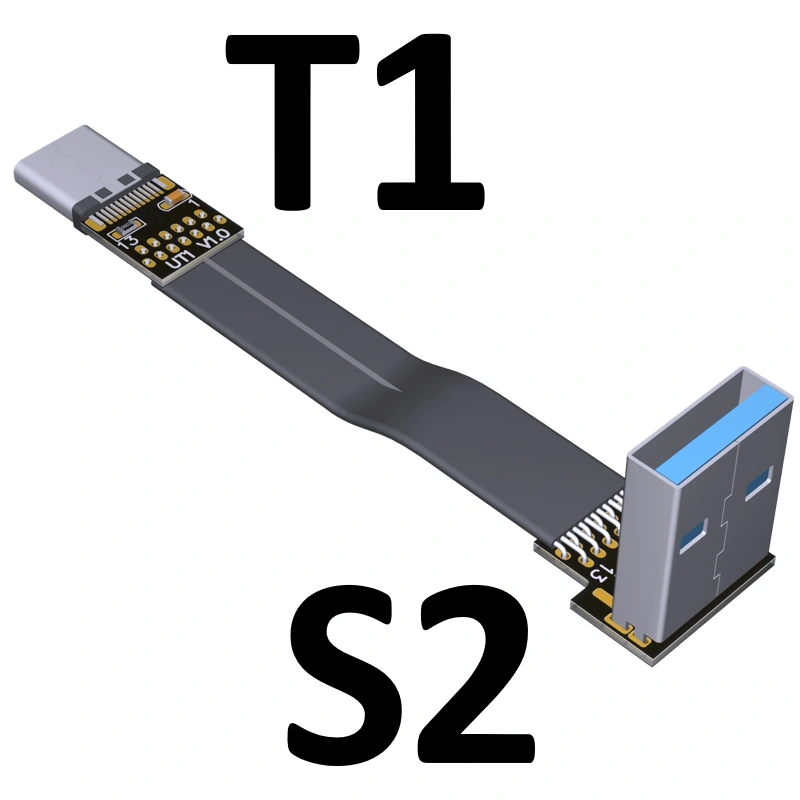 USB3.1type-c angled L-shaped extension cable