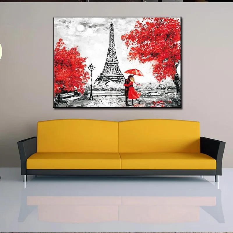 Modern Paris Tower Decoration Painting