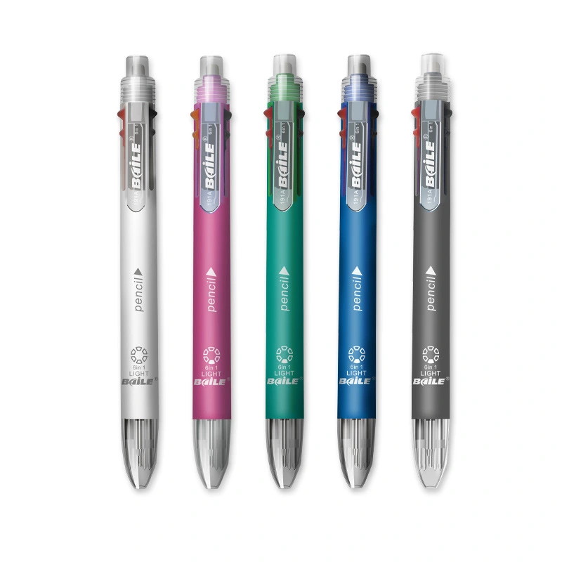 Multifunctional five-color ballpoint pen