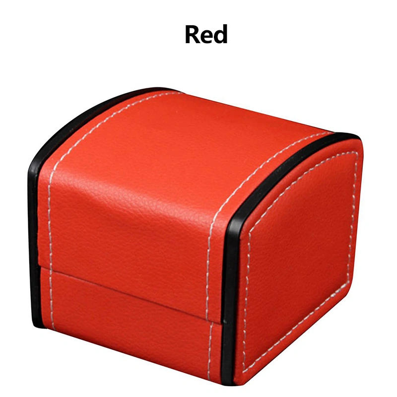 High-End Leather Curved Clamshell Watch Box