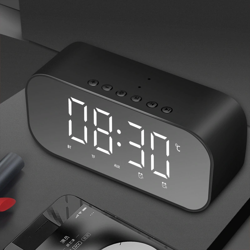 S5 alarm clock clock fashion mirror bluetooth speaker