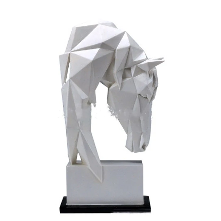 Simple Geometric Faceted Horse Head Dog Ornaments Home Living Room Window