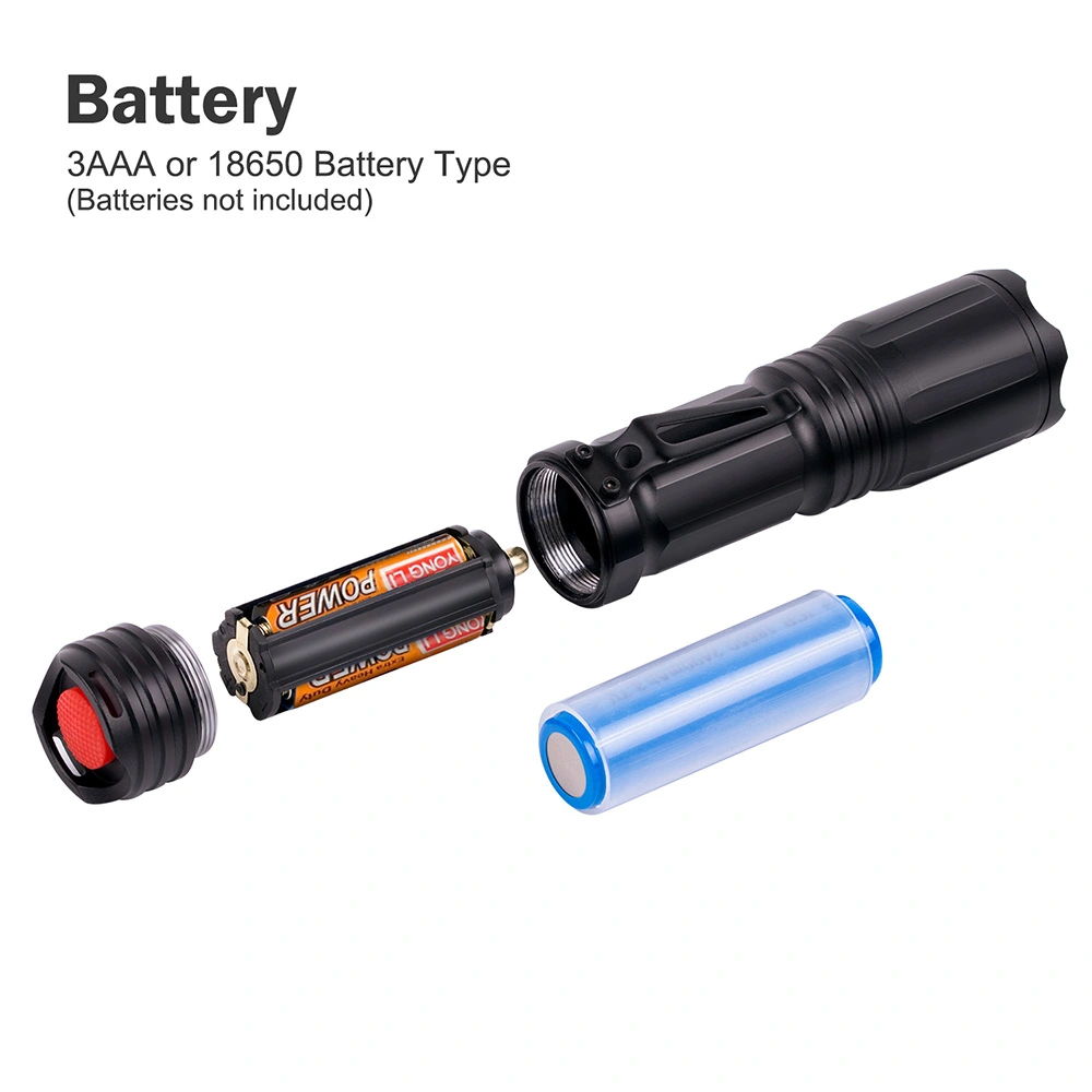Multi-Functional Zoom Strong Light Rechargeable Flashlight