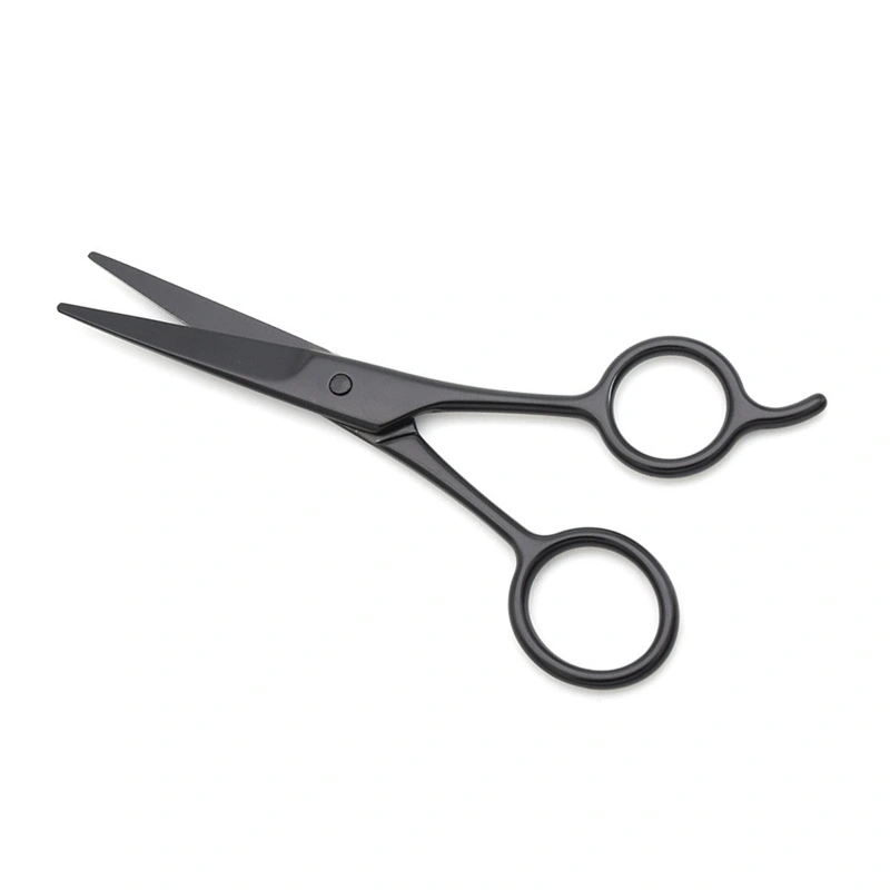 5 Inch men's round tip black beard scissors