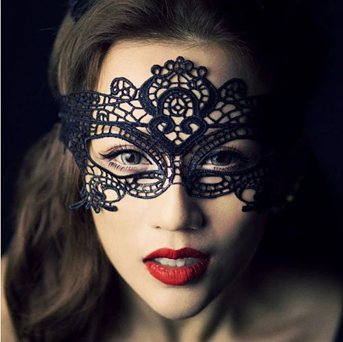 Series black lace mask