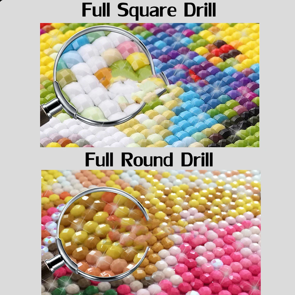 Square round diamond diamond painting
