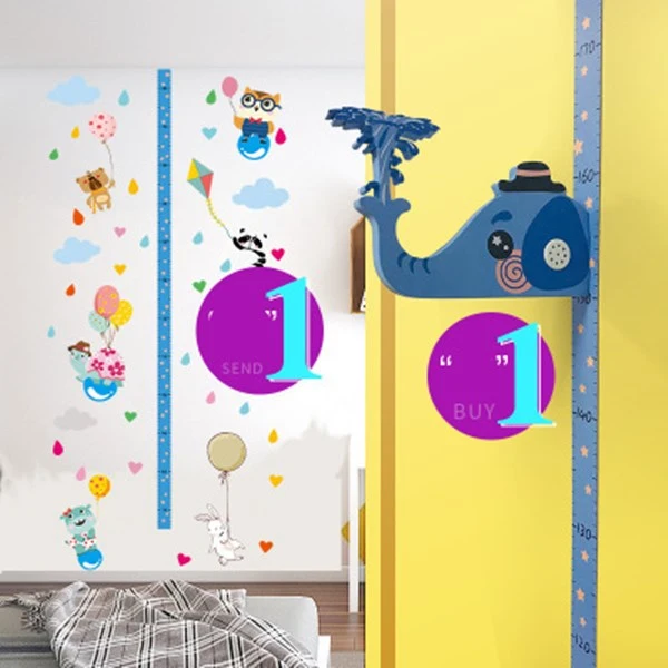 Cartoon children's three dimensional height stickers