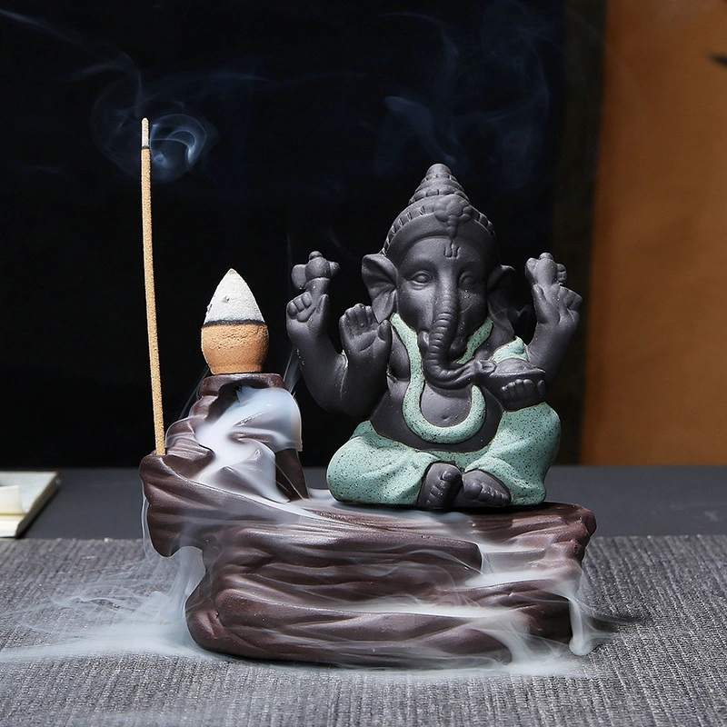 Elephant head incense burner