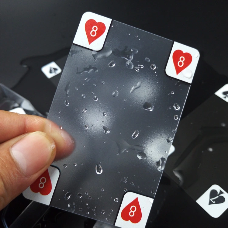 Transparent plastic playing CARDS