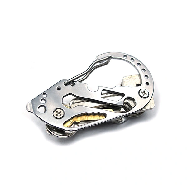 Stainless steel keychain Quick hang key storage clip
