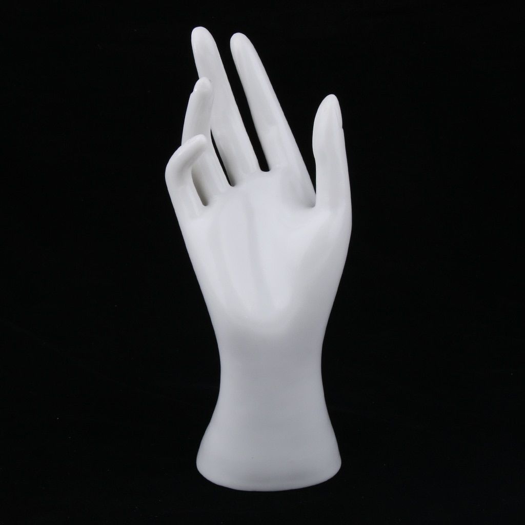 Mannequin Hand Form Finger Jewelry Display Stand Holder Hanger for Chain Bracelet Bangle Ring Watch Gloves, 4 Colors Available