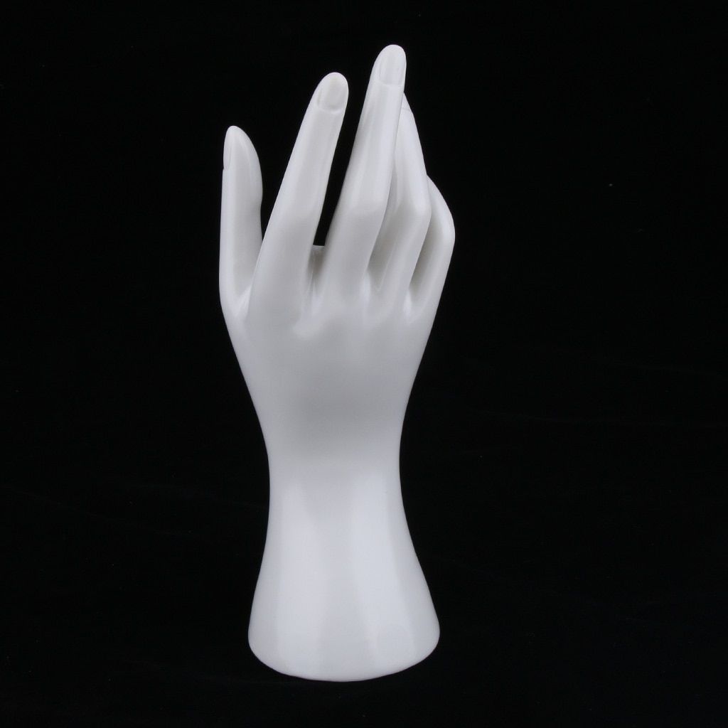 Mannequin Hand Form Finger Jewelry Display Stand Holder Hanger for Chain Bracelet Bangle Ring Watch Gloves, 4 Colors Available