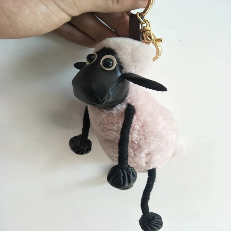 Cartoon animation PU sheep keychain