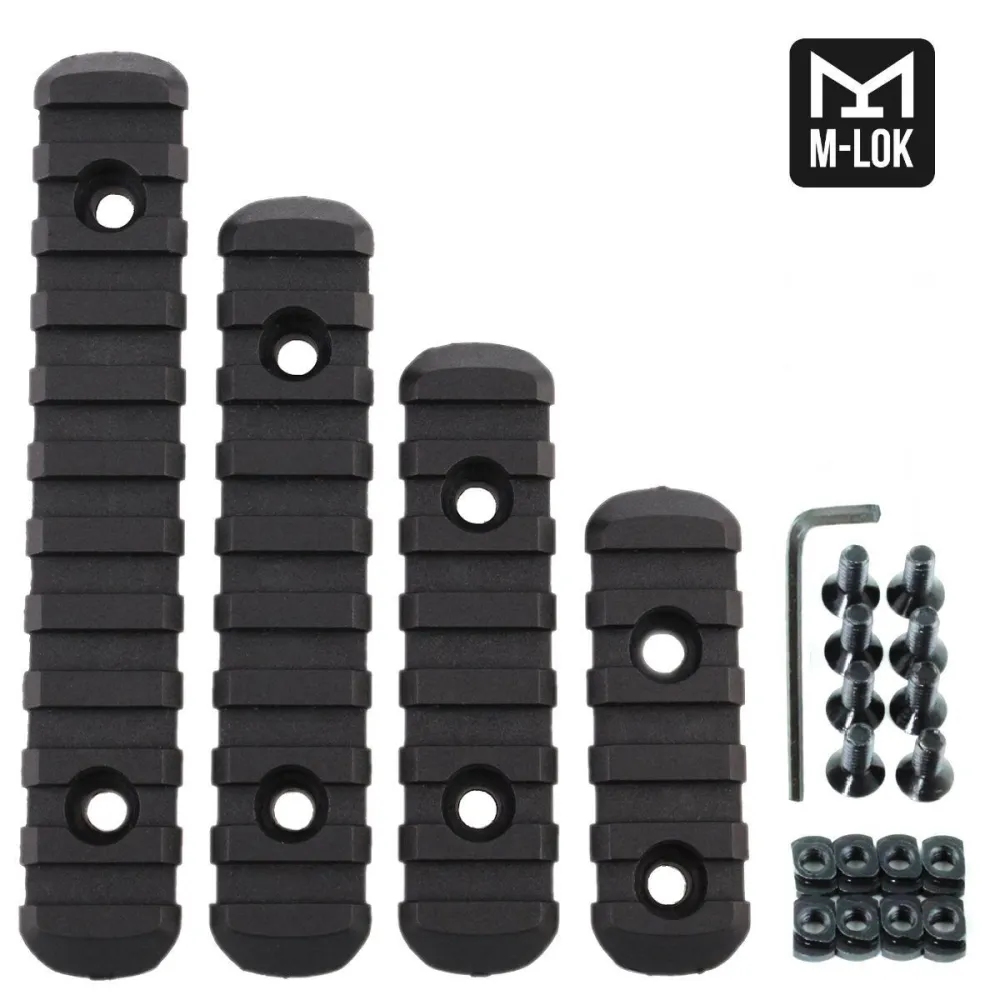 4PCS /SET Hunting Accessories Rail Scope Mount Rifle Airsoft Flashlight Rail Nylon MOE Guide Rail H5